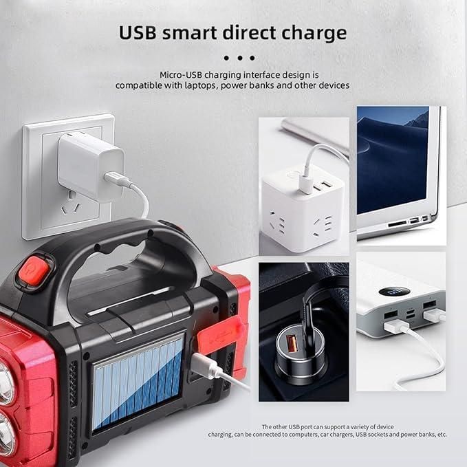 Multifunctional Solar Waterproof Flashlight (USB Charging)