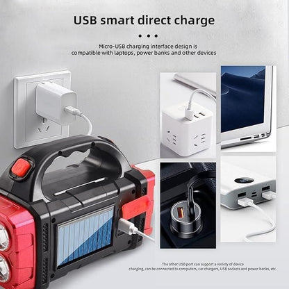Multifunctional Solar Waterproof Flashlight (USB Charging)
